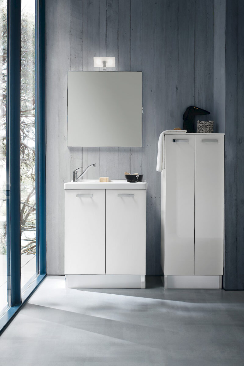 L07 - Mobile lavanderia L 71+50 x P 51/37 cm personalizzabile COMPAB