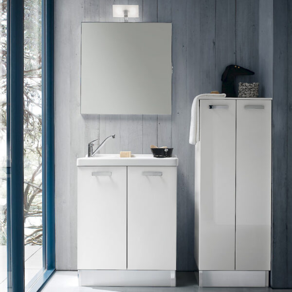 L07 - Mobile lavanderia L 71+50 x P 51/37 cm personalizzabile COMPAB