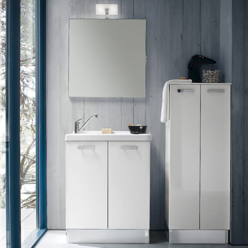 L07 - Mobile lavanderia L 71+50 x P 51/37 cm personalizzabile COMPAB