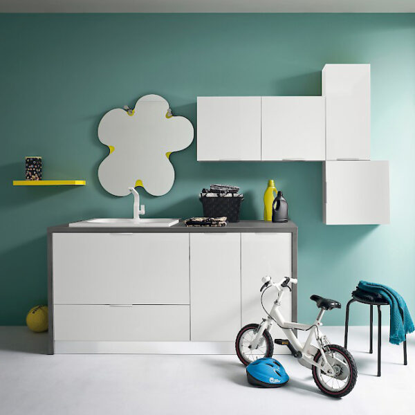 L012 - Mobile lavanderia L 172 x P 63/20,8 cm personalizzabile COMPAB