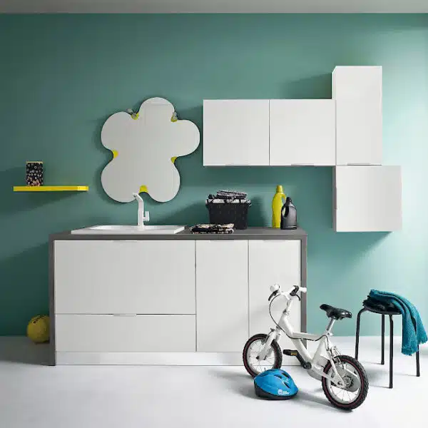 L012 - Mobile lavanderia L 172 x P 63/20,8 cm personalizzabile COMPAB