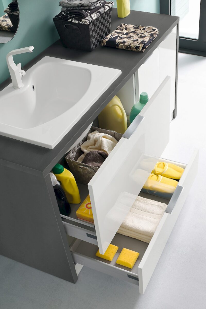 L012 - Mobile lavanderia L 172 x P 63/20,8 cm personalizzabile COMPAB