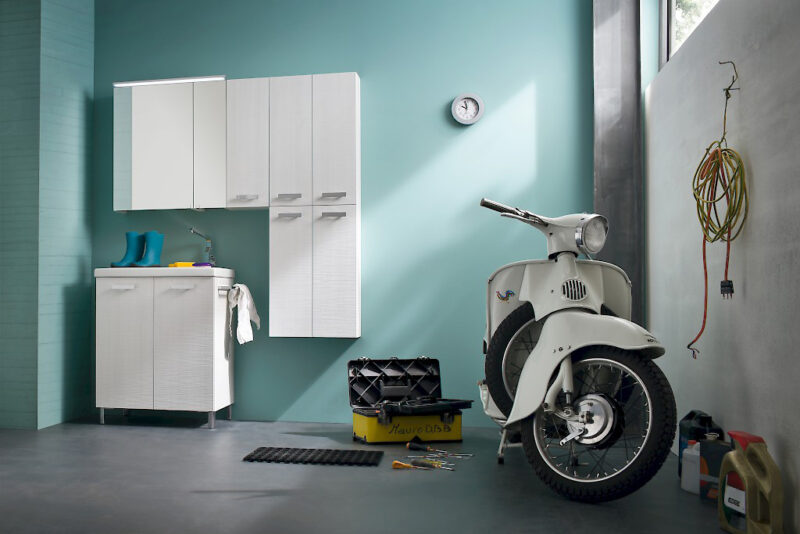 L014 - Mobile lavanderia L 145 x P 51/20,8 cm personalizzabile COMPAB