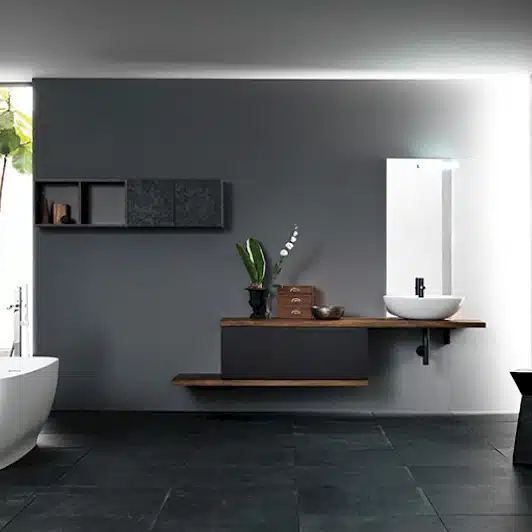 Ink NK03 - Mobile luxury arredo bagno L 140+240 x P 20,8/51 cm personalizzabile COMPAB