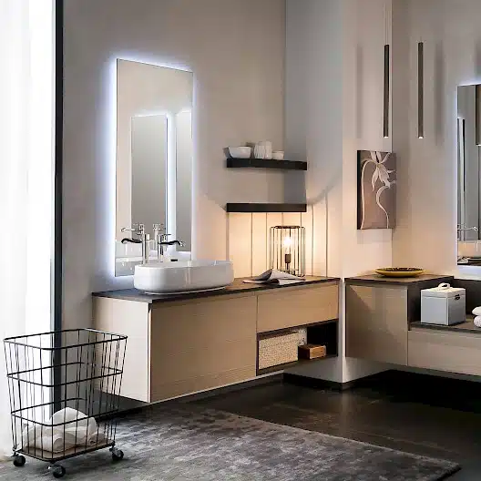 Ink 29A - Mobile luxury arredo bagno L 140,5 x P 51 cm personalizzabile COMPAB