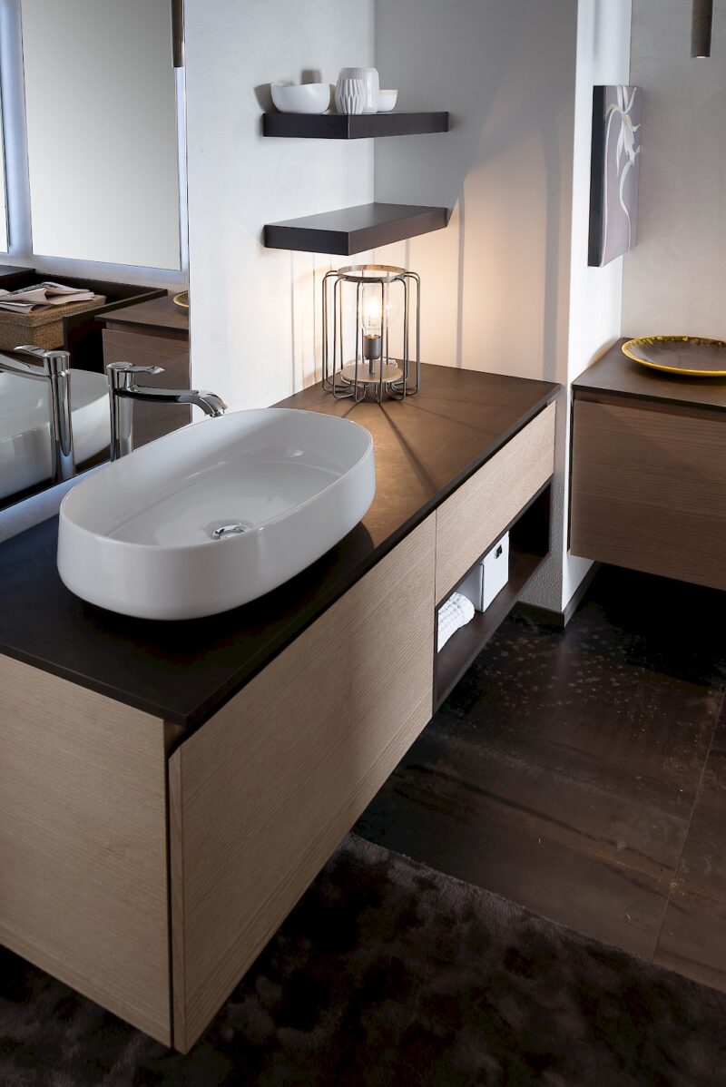 Ink 29A - Mobile luxury arredo bagno L 140,5 x P 51 cm personalizzabile COMPAB