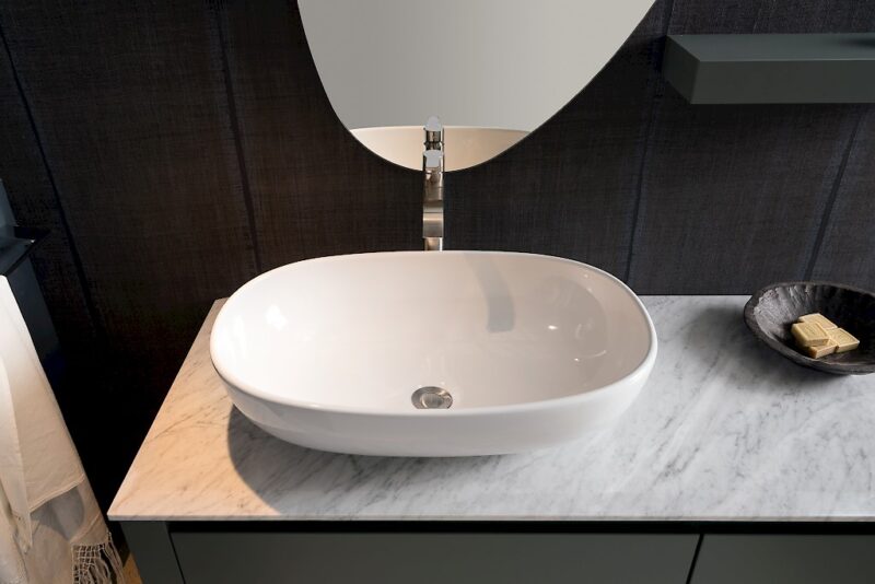 Ink 31A - Mobile luxury arredo bagno L 132,4 x P 51,5 cm personalizzabile COMPAB