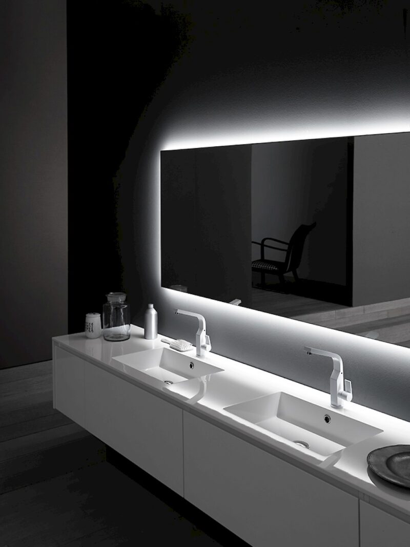 Ink NK06 - Mobile luxury arredo bagno L 244 x P 51 cm personalizzabile COMPAB