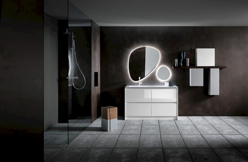 Ink NK09 - Mobile luxury arredo bagno L 144+150 x P 51/20,8 cm personalizzabile COMPAB