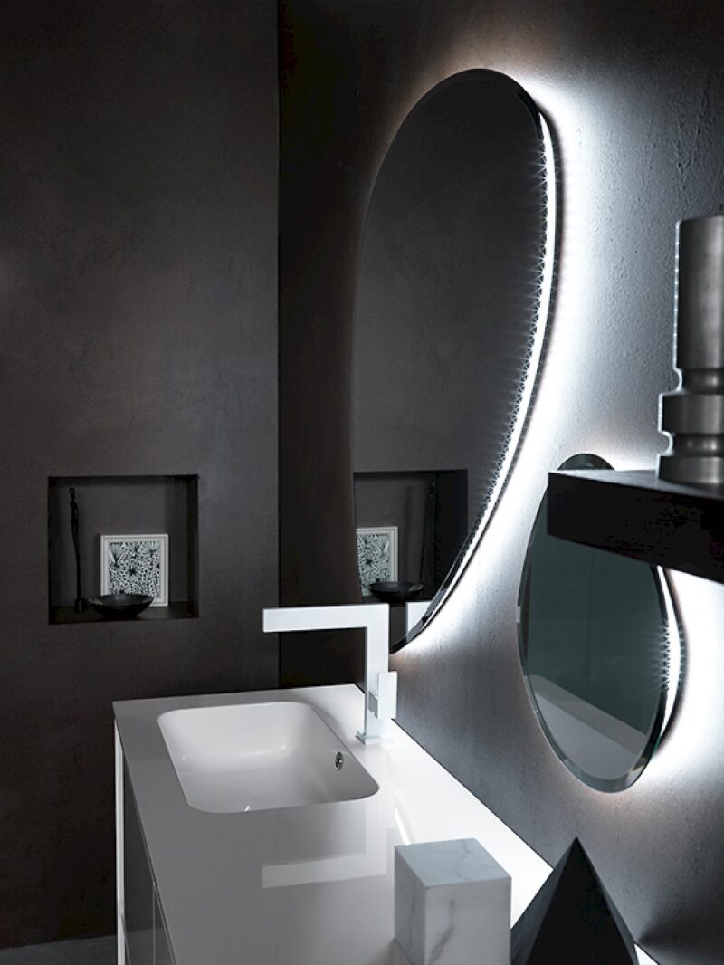 Ink NK09 - Mobile luxury arredo bagno L 144+150 x P 51/20,8 cm personalizzabile COMPAB