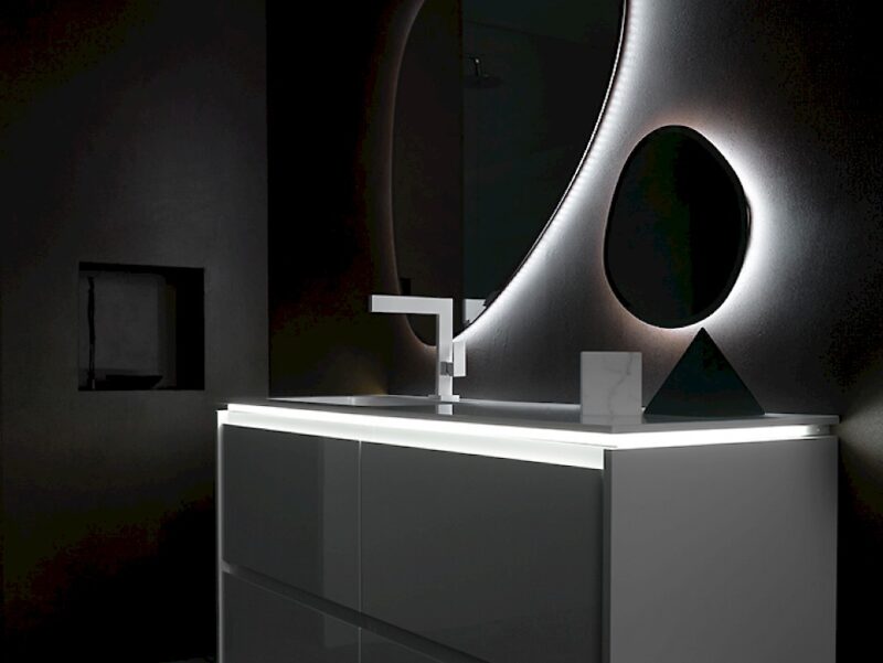 Ink NK09 - Mobile luxury arredo bagno L 144+150 x P 51/20,8 cm personalizzabile COMPAB