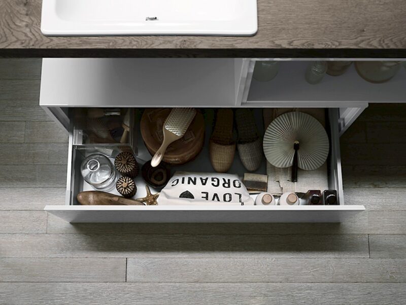 Ink NK11 - Mobile luxury arredo bagno L 176 x P 51/13 cm personalizzabile COMPAB