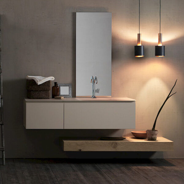 Ink NK14 - Mobile luxury arredo bagno L 195 x P 51 cm personalizzabile COMPAB