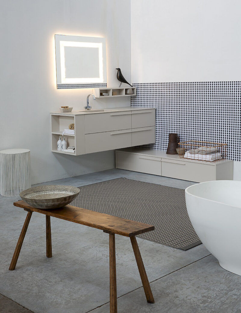K25 21 - Mobile luxury arredo bagno L 151+174 x P 51/38/13 cm personalizzabile COMPAB