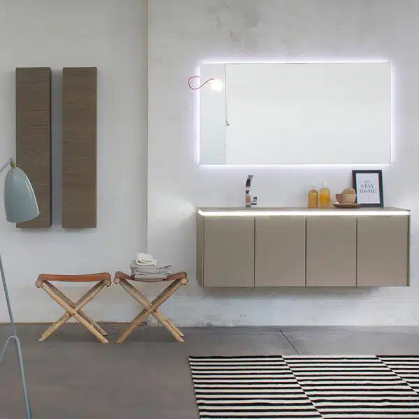 K25 23 - Mobile luxury arredo bagno L 142,8+25+25 x P 51/20,8 cm personalizzabile COMPAB