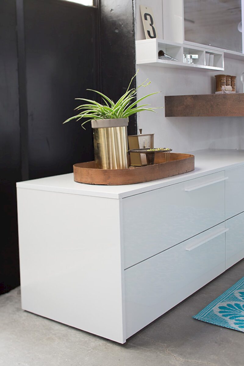 K25 25 - Mobile luxury arredo bagno L 174+140 x P 51 cm personalizzabile COMPAB