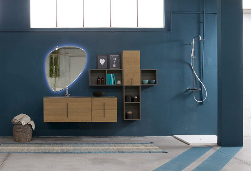K25 26 - Mobile luxury arredo bagno L 146+140 x P 51/20,8 cm personalizzabile COMPAB