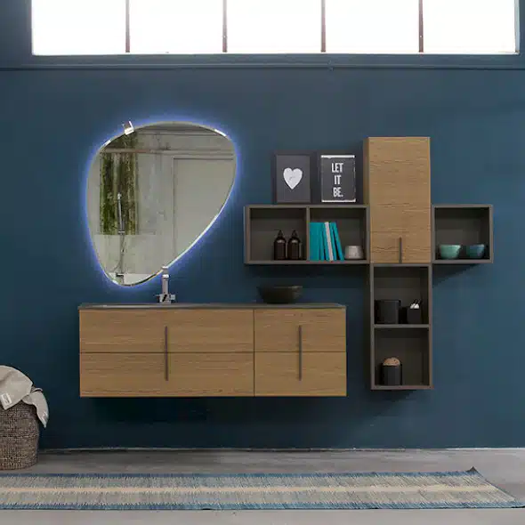 K25 26 - Mobile luxury arredo bagno L 146+140 x P 51/20,8 cm personalizzabile COMPAB