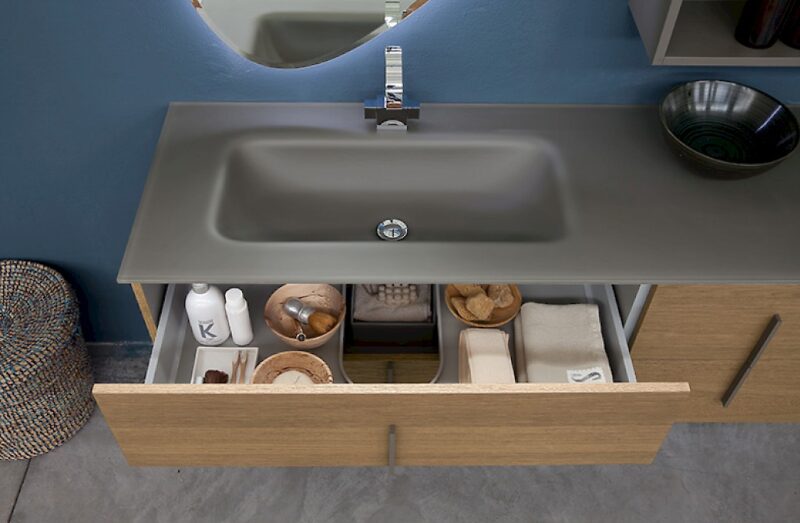 K25 26 - Mobile luxury arredo bagno L 146+140 x P 51/20,8 cm personalizzabile COMPAB