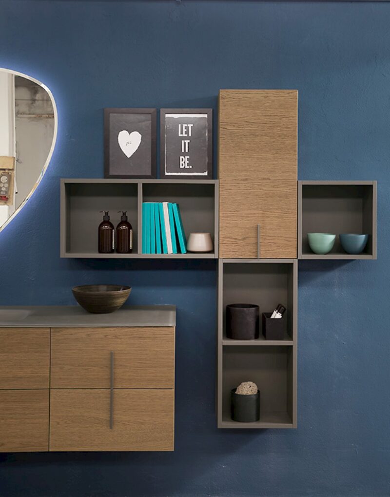 K25 26 - Mobile luxury arredo bagno L 146+140 x P 51/20,8 cm personalizzabile COMPAB