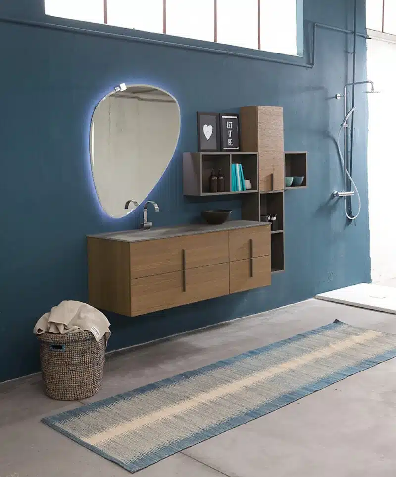 K25 26 - Mobile luxury arredo bagno L 146+140 x P 51/20,8 cm personalizzabile COMPAB