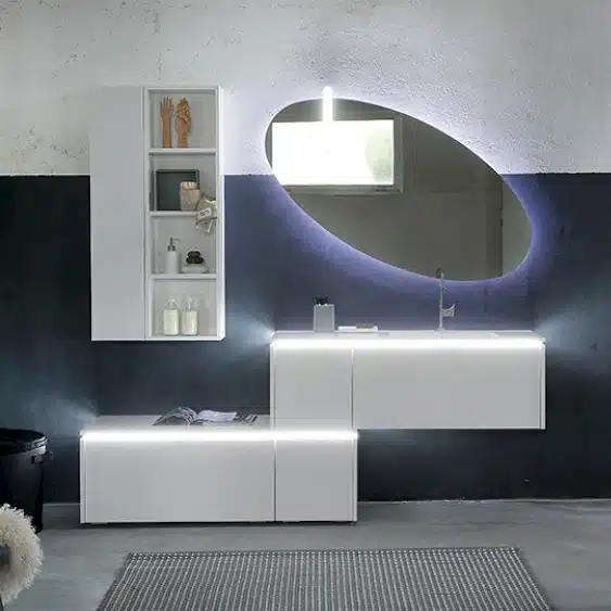 K25 27 - Mobile luxury arredo bagno L 210,8 x P 51/20,8 cm personalizzabile COMPAB