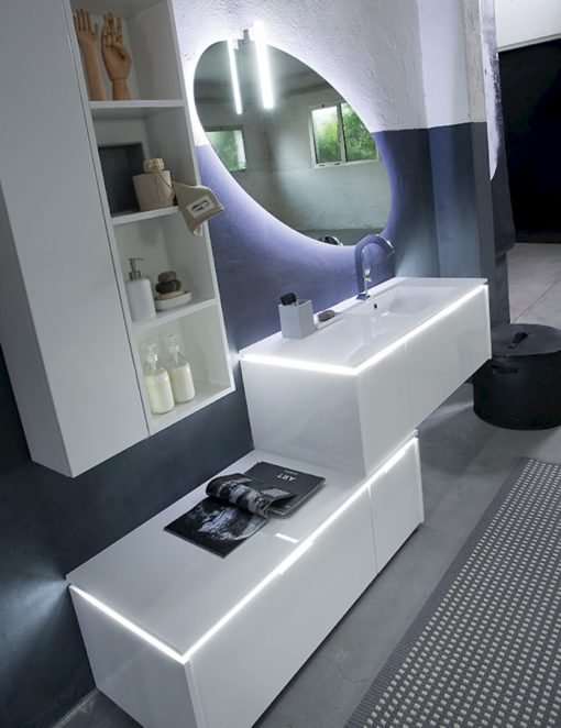 K25 27 - Mobile luxury arredo bagno L 210,8 x P 51/20,8 cm personalizzabile COMPAB