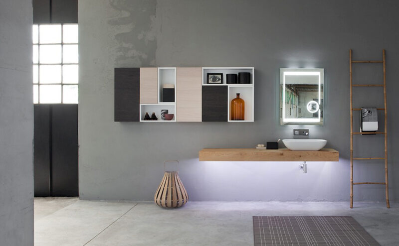 K25 29 - Mobile luxury arredo bagno L 180+190 x P 51/20,8 cm personalizzabile COMPAB