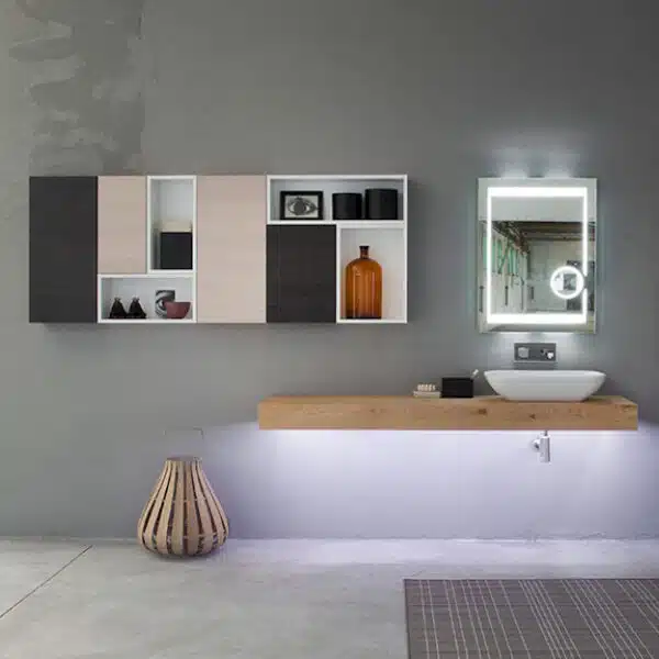 K25 29 - Mobile luxury arredo bagno L 180+190 x P 51/20,8 cm personalizzabile COMPAB