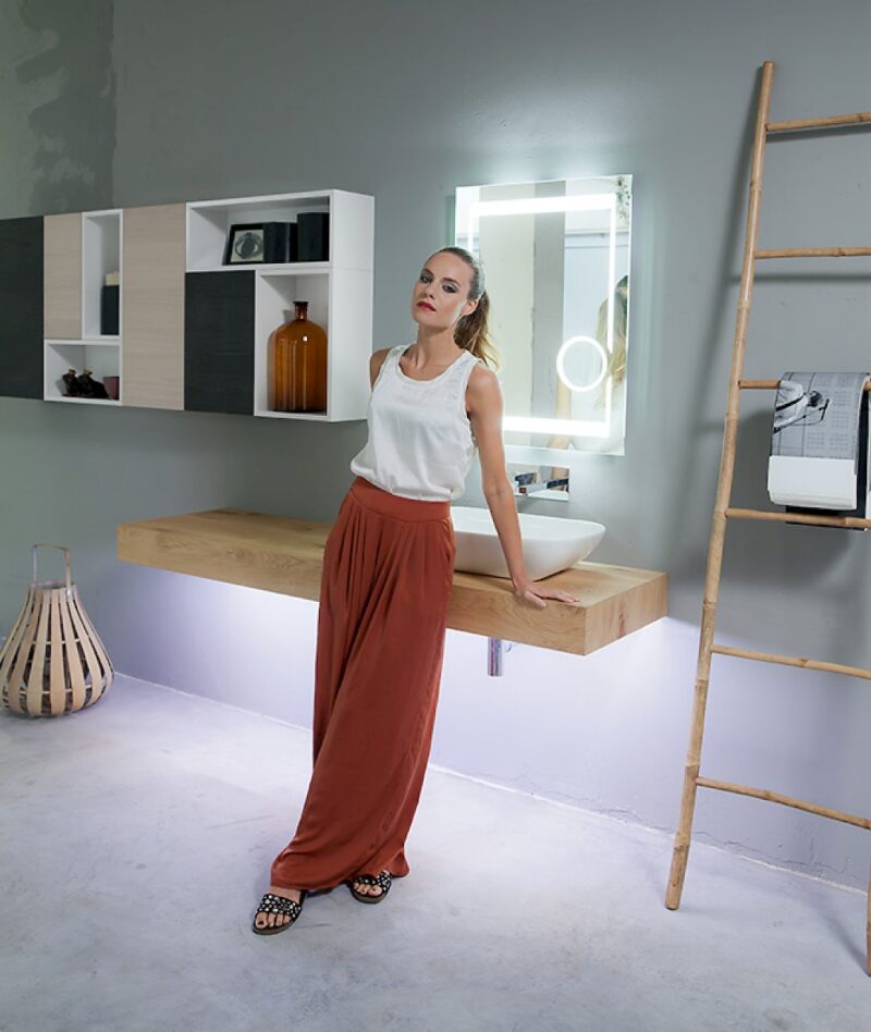 K25 29 - Mobile luxury arredo bagno L 180+190 x P 51/20,8 cm personalizzabile COMPAB