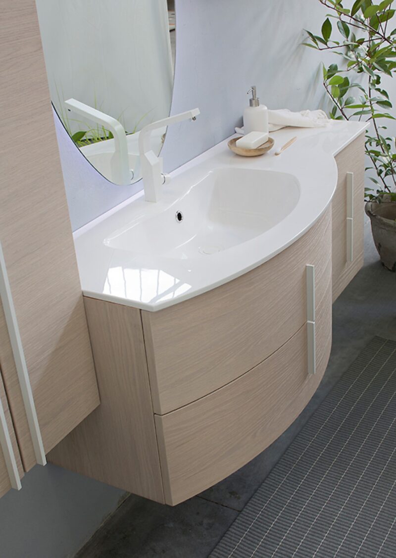 K25 31 - Mobile luxury arredo bagno L 50+131+140 x P 51/38/20,8 cm personalizzabile COMPAB