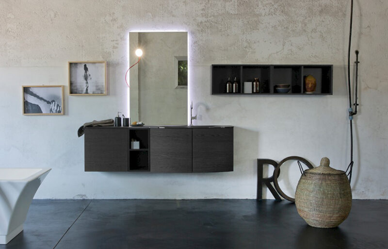 K25 32 - Mobile luxury arredo bagno L 172+140 x P 51/38/20,8 cm personalizzabile COMPAB