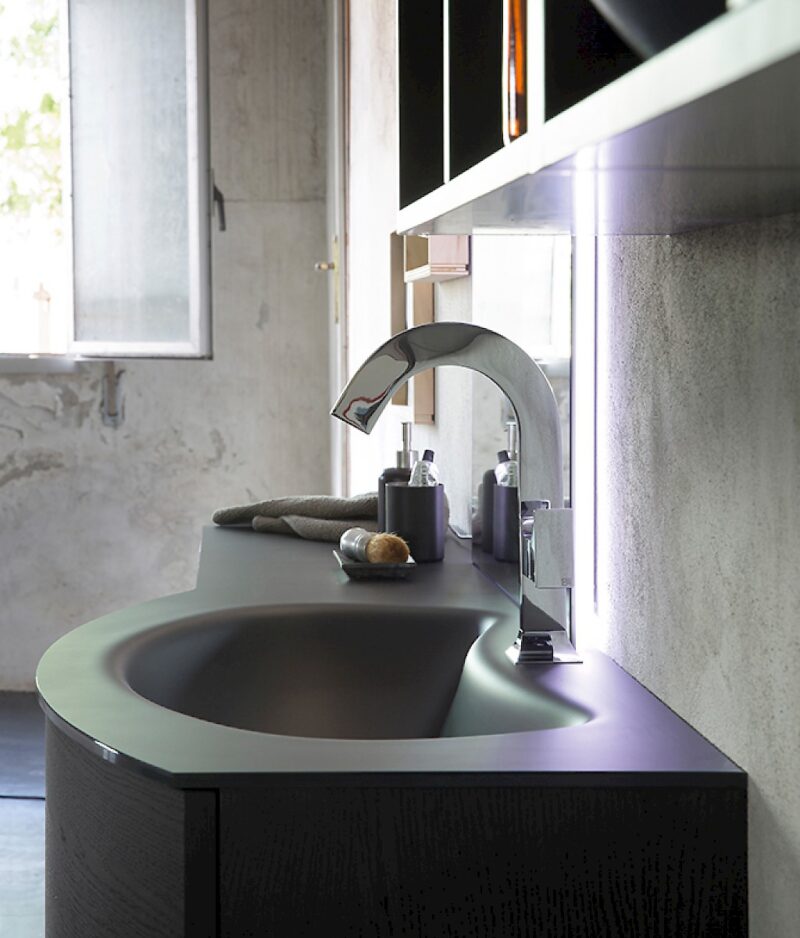 K25 32 - Mobile luxury arredo bagno L 172+140 x P 51/38/20,8 cm personalizzabile COMPAB