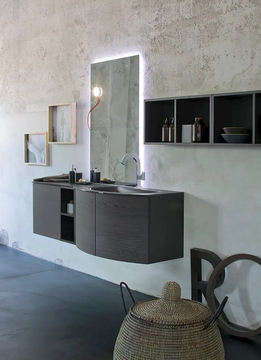 K25 32 - Mobile luxury arredo bagno L 172+140 x P 51/38/20,8 cm personalizzabile COMPAB