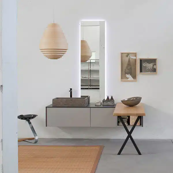 K25 33 - Mobile luxury arredo bagno L 187,4+185 x P 51/51 cm personalizzabile COMPAB