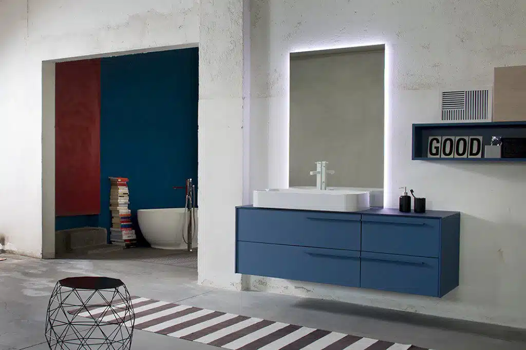 K25 35 - Mobile luxury arredo bagno L 147,8+180 x P 51/20,8 cm personalizzabile COMPAB