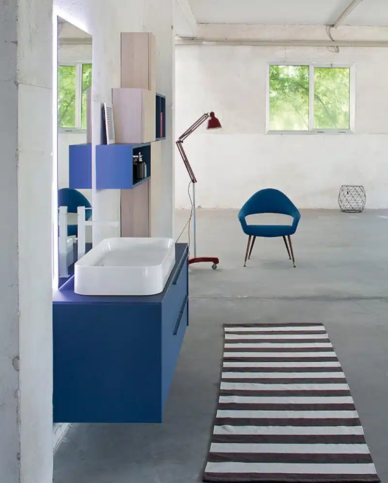 K25 35 - Mobile luxury arredo bagno L 147,8+180 x P 51/20,8 cm personalizzabile COMPAB