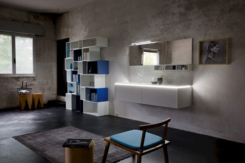 K25 36 - Mobile luxury arredo bagno L 173 x P 51/13 cm personalizzabile COMPAB