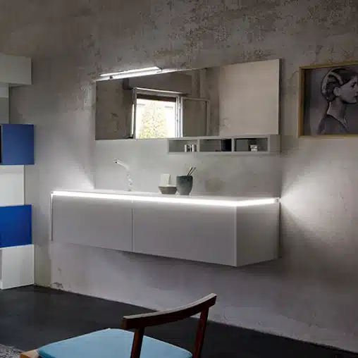 K25 36 - Mobile luxury arredo bagno L 173 x P 51/13 cm personalizzabile COMPAB