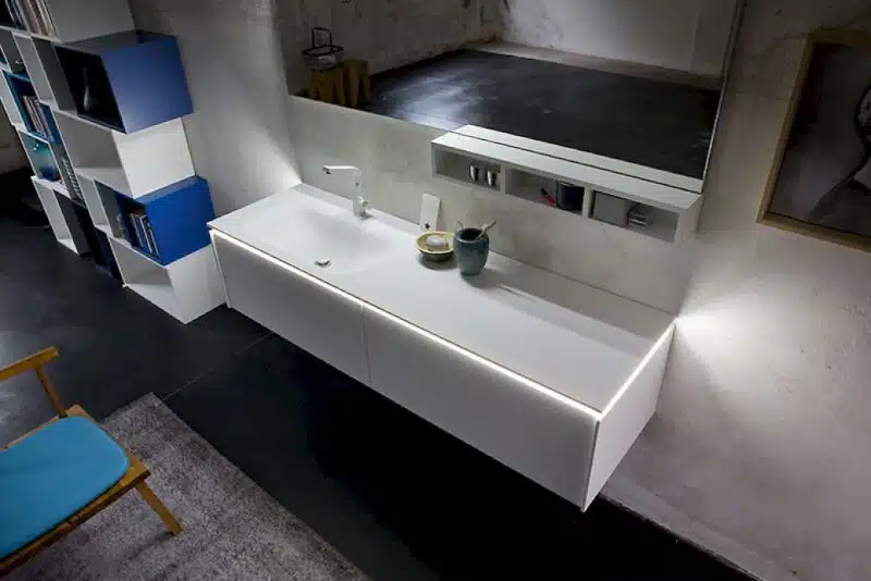 K25 36 - Mobile luxury arredo bagno L 173 x P 51/13 cm personalizzabile COMPAB