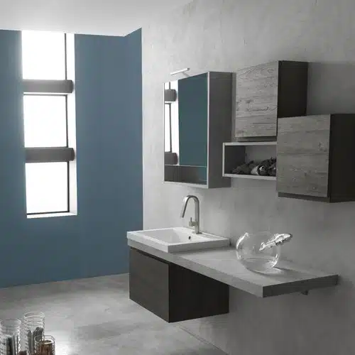 ELY J 38 - Mobile arredo bagno L 150 x P 51 cm personalizzabile ARCOM
