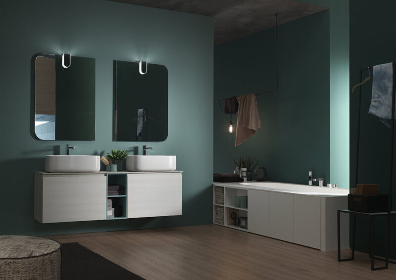 ELY J 61 - Mobile arredo bagno L 165 x P 38 cm personalizzabile ARCOM