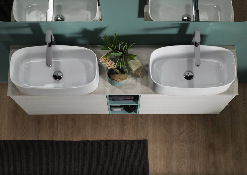 ELY J 61 - Mobile arredo bagno L 165 x P 38 cm personalizzabile ARCOM