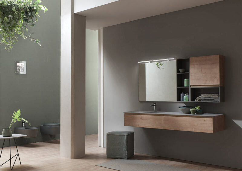 ELY J 70 - Mobile arredo bagno L 170 x P 51 cm personalizzabile ARCOM