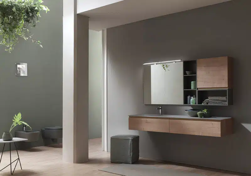 ELY J 70 - Mobile arredo bagno L 170 x P 51 cm personalizzabile ARCOM
