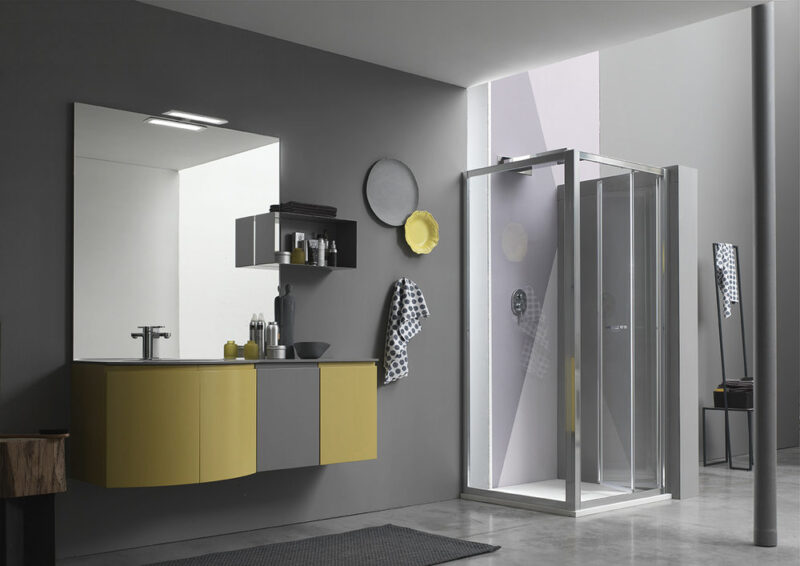 ELY J 71 - Mobile arredo bagno L 140 x P 38/51 cm personalizzabile ARCOM