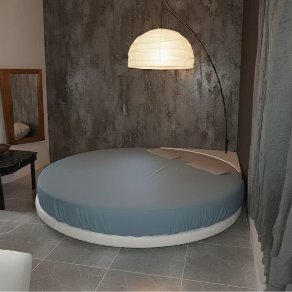 LETTO ROTONDO CORNER CON MENSOLA ANGOLARE CON MATERASSO INCLUSO