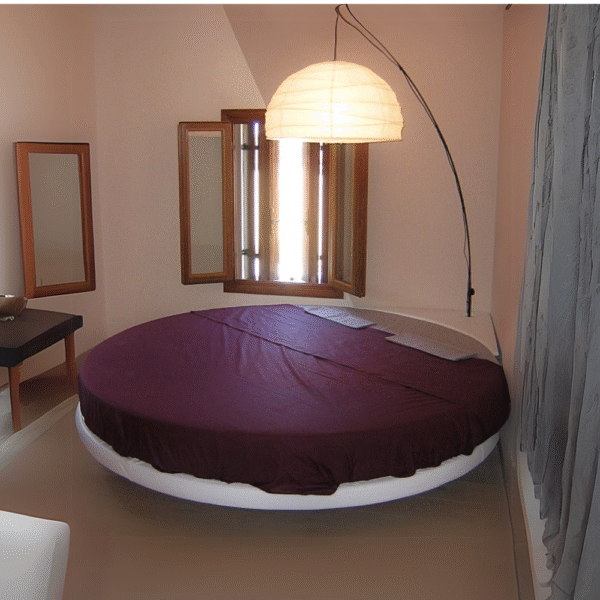 Letto Rotondo Corner con mensola angolare