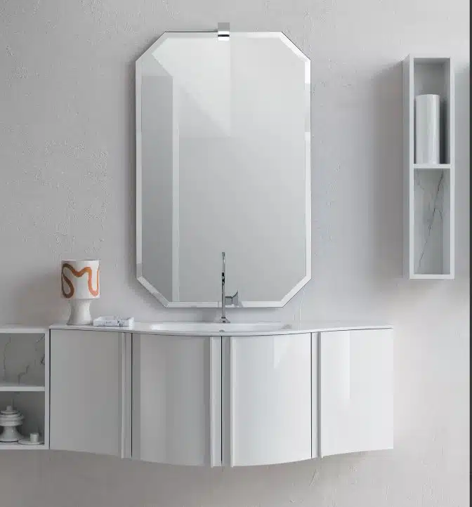 Mobile Bagno Design Curvo COMPAB Versus L.176 - Made in Italy - foto 3