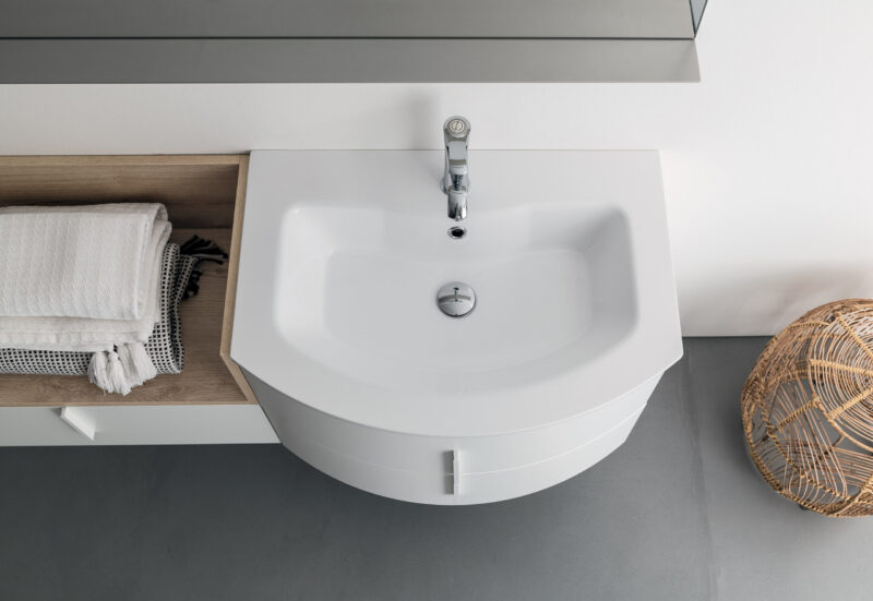 BD026 A600 Versus – Mobile arredo bagno design curvo stondato L.141 cm personalizzabile COMPAB - immagine 4